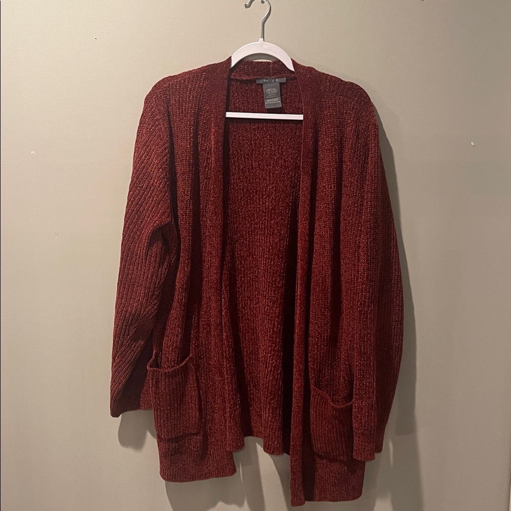 Matty M Deep Red Cardigan